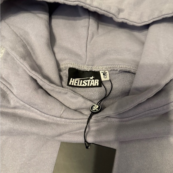 Hellstar Spellout Logo Gray Hoodie Men’s Size Large - Picture 2 of 3